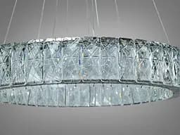Підвісна кришталева люстра LED хром 82Вт 4510 Лм - мініатюра 8