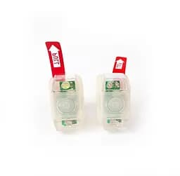 Мигалка LED белый и красный свет силиконовый белый корпус (G0000620)