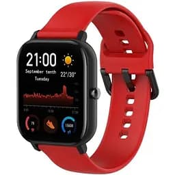 Ремінець силіконовий BeWatch для Xiaomi Amazfit BIP/GTS/GTR L 20 мм Червоний (1010344)