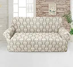 Чохол на диван тримісний Love You жакардовий кремовий  (81123)
