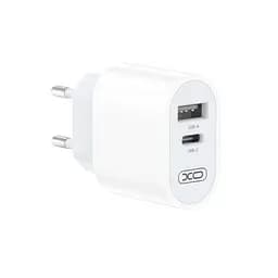 Мережевий зарядний пристрій XO L97 A+C dual port Home charger with Type-c cable Білий - мініатюра 6