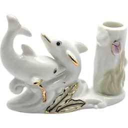 Дельфіни підставка для зубочисток фарфор 8,5х7х3,5 см (w1356-1)