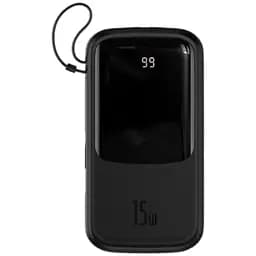 Портативна батарея Baseus Qpow Digital Display Power Bank 20000 mAh 15W With IP Cable PPQD-F01 Black