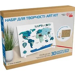 Набор картина 3D Rosa Talent Карта мира 3D МДФ 30 5х37 5 см