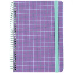 Блокнот на спіралі Axent А5 клітинка 120 аркушів бузковий (8460-3-A)