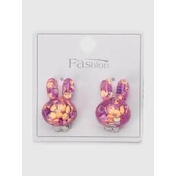 Сережки на клипсі для дівчинки XF111111 Бузковий (2000990555687)
