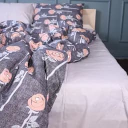 Простирадло MirSon Бязь 17-0706 Silver Petals 180x220 см світло-сіре (2200010619218)