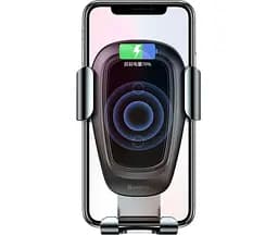 Бездротовий ЗП і тримач Baseus Metal Wireless Charger Gravity Car Mount (WXYL-B0A) - мініатюра 6
