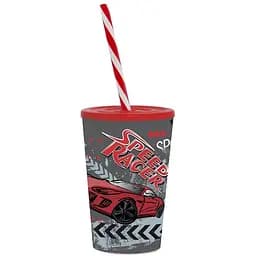 Стакан с трубочкой Herevin Speed Race пластиковый 340 мл (161914-010P)