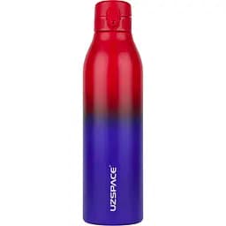 Термопляшка UZspace Iron Gradient 1 л червона із синім (4204)