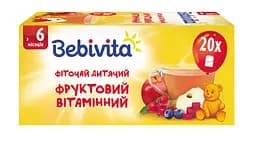 Детский фруктовый фиточай Bebivita витаминный в пакетиках 20 шт.