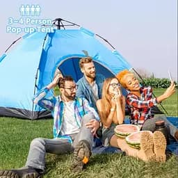Автоматичний намет Pop-Up на 3-4 особи 200×200×140 см OldBro складаний із сумкою синій водостійкий CC-SYLX002 - мініатюра 8