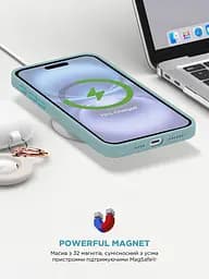 Силиконовый чехол с MagSafe для Apple iPhone 16 Plus, ICON2 MagCase, голубой, противоударный, панель с мягкой подкладкой, защита всего корпуса, поддержка беспроводной зарядки, совместим с защитными стеклами и пленками, ArmorStandart (ARM80189) - мініатюра 9
