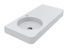 Умивальник Miraggio LOOP 1000 L (8813930) Miramarble, Глянцевий, Підвісний, Білий