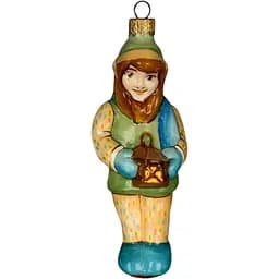 Елочное украшение Різдвяні історії Эльф с фонарем стекло (4820001045123)