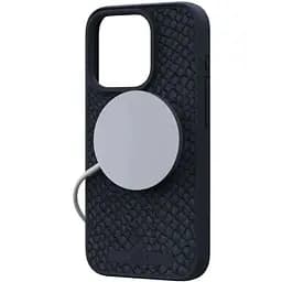 Чохол-накладка Njord Salmon Leather MagSafe Case Black для iPhone 15 Pro (NA53SL00) - мініатюра 4