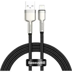 Кабель Baseus Cafule Series Metal Data Cable USB to Lightning 2.4A 2 м Чорний