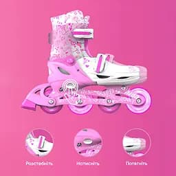 Ролики Neon Inline Skates Розмір 30-33 Рожевий - мініатюра 6