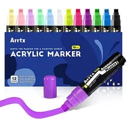 Акриловые маркеры Arrtx AACM-0510-12A, 12 цветов