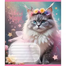 Зошит учнівський "Кішка фея" Leader 024-560046L-1 в лінію, 24 аркуші