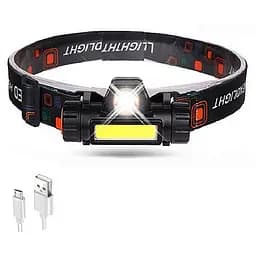 Ліхтар налобний акумуляторний з магнітом High Power HeadLamp - мініатюра 3