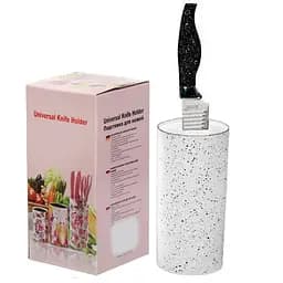 Підставка для ножів з наповнювачем із волокна універсальна Granite Knife Holder, Kitchen Master Білий 85717
