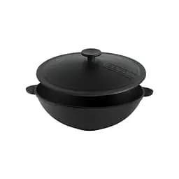 Сковорода Brizoll чавунна WOK з чавунною кришкою 4,7 л 300х103 мм (W30-1) - мініатюра 1