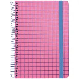 Блокнот на спіралі Axent А5 клітинка 120 аркушів рожевий (8460-2-A)