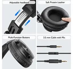 Бездротові навушники Oneodio Studio Wireless Pro C black - мініатюра 7