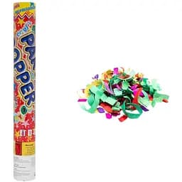 Хлопавка пневматична Devilon Party Poppers 40 см різнокольорові смужки з паперу (400324-2)