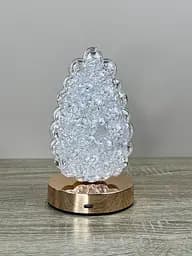 Декоративна LED-лампа Pine Cone PC-8213 акумуляторна настільна з кришталевим ефектом і сенсорним керуванням 3 режими - мініатюра 4