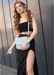 Сумка кросбоді Sambag Rose BZN блакитний 20 х 24 х 7 см (94000010) - мініатюра 3