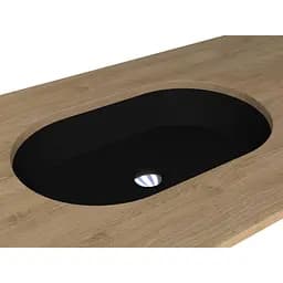 Умивальник Miraggio Rome mirastone black 0000905, Чорний матовий