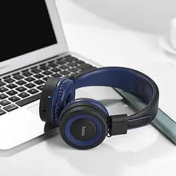 Стереогарнітура Bluetooth Hoco W16 Blue - мініатюра 4