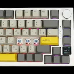 Клавіатура бездротова Epomaker AK820 Pro Flying Fish Switch UA RGB White (AK820-PRO-W-FF) - мініатюра 2