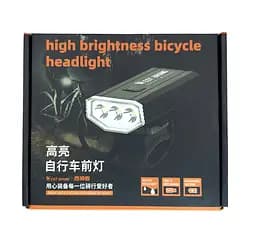 Велосипедна фара передня West Biking YP0701414 1000 Lm 3 Led чорний (G0001995) - мініатюра 8