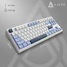 Клавіатура Ajazz AK870 V2 Flying Fish switches Blue White Blue (AK870-V2-FF-BWB) - мініатюра 13