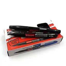 Маркер перманентный Luxor 100, 1-2 мм, черный, 12 шт. в упаковке