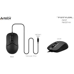 Мишка A4Tech FM12T USB Black (4711421990202) - мініатюра 9