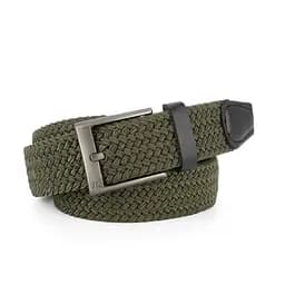 Ремень-резинка мужской JK-35006 (110 см) зеленый плетеный