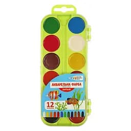 Дитяча акварель "Craft and Joy" ГАММА'UA 312046/Cr 12 кольорів, без пензля