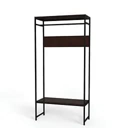 Вішалка модульна підлогова Ferrum-decor Треліс 14 180x90x38 чорний ДСП Венге 16мм (FRD-105522)