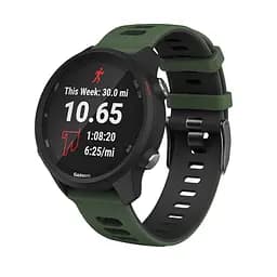 Ремінець для Xiaomi Ticwatch C2 TicWatch E TicWatch S2 Mobvoi TicWatch C2 - темно-зелено-чорний ширина кріплення 20мм силікон Watchbands Rage (W37-7WB27607424) - мініатюра 2