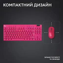 Клавіатура Logitech G PRO X TKL Lightspeed Gaming Magenta (920-012159) - мініатюра 10
