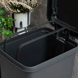Відро для сміття MBM My Home з кришкою та педаллю 20 л антрацит (BIN-01 20L ANTHRACITE) - мініатюра 9