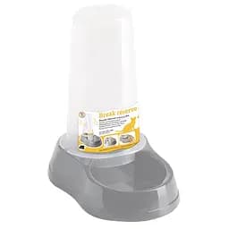 Миска пластиковая для собак и кошек Stefanplast Break reserve Food/Water 650 мл серая (4102)