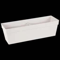 Горшок для цветов Serinova балконный Yali, 10.8 л, бело-серый (YB02-KirliBeyaz)