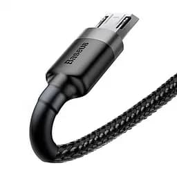 Кабель Baseus Cafule Cable USB to MicroUSB 2A 3m CAMKLF-HG1 Black-Grey - мініатюра 5