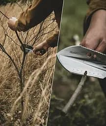 Лопата багатофункціональна Naturehike NH20GJ001, паракорд/нержавіюча сталь - мініатюра 4