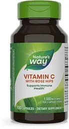 Вітамін С з шипшиною Nature's Way Vitamin C with Rose Hips, 100 капсул для підтримки імунної системи
